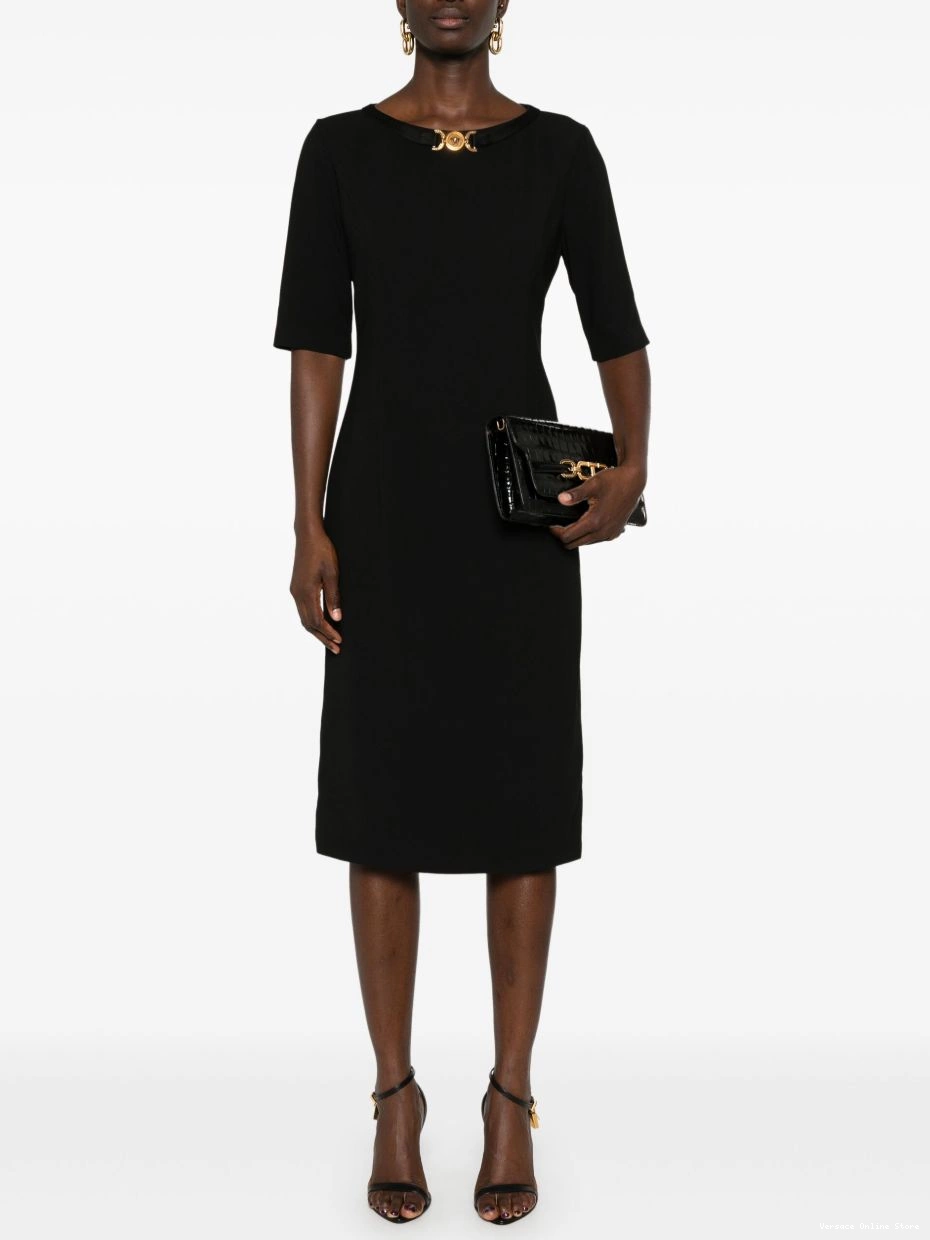Cheap Women Versace dress Medusa Head midi 0825